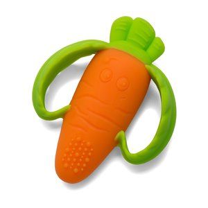 Nibbles Textured Silicone Baby Teether Sensory Exploration Relief Hold Handles